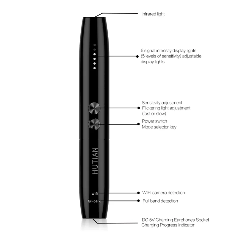 Hidden Cam Pen Anti Spy Camera Detector Bug Gadget Wireless RF Signal Finder Audio GSM Anti GPS Car Tracking Wiretapping Scanner