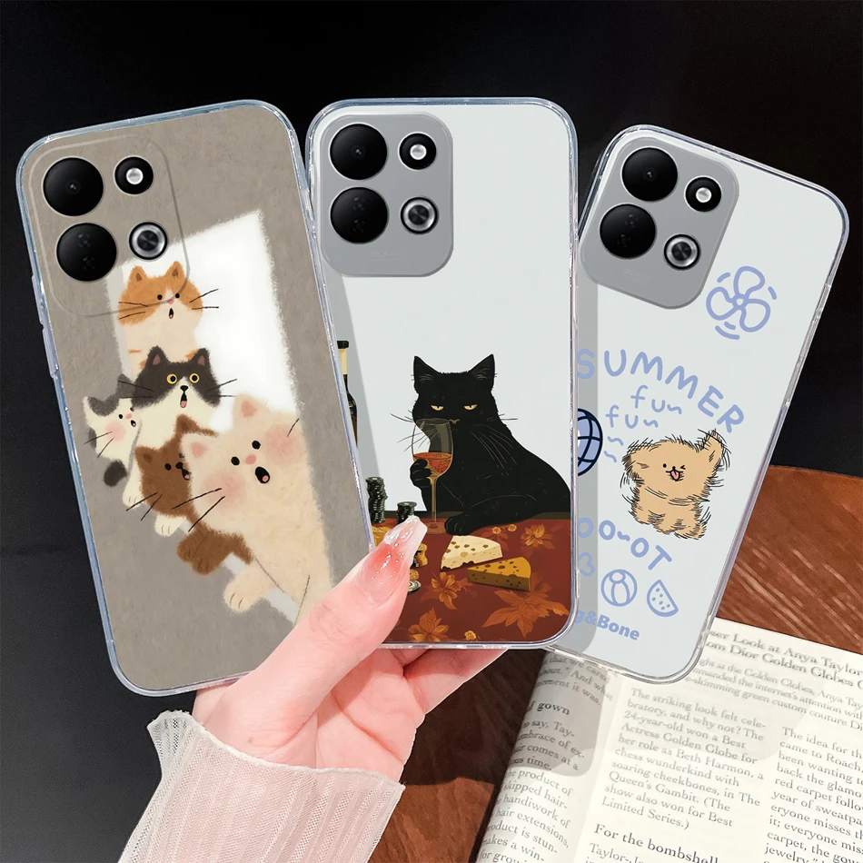 Cute Bunny Cartoon Soft Silicone Shockproof Transparent Phone Case