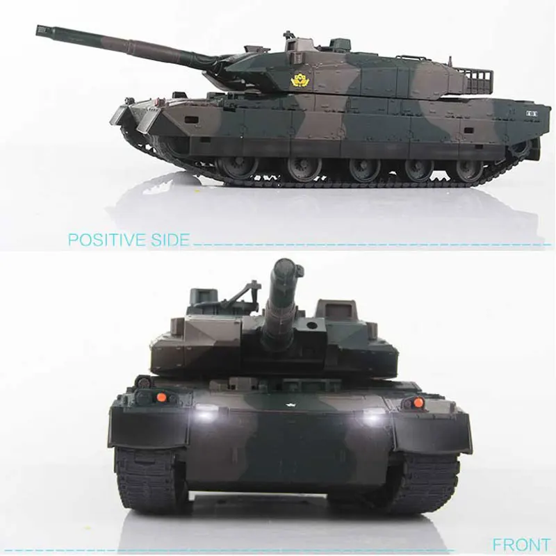 RC Tank 1/20 9CH Remote Control Tank With Sound LED Rechargeable 40CM Electronic Car 27Mhz Infrared Electric Toys For Kids Gift 3