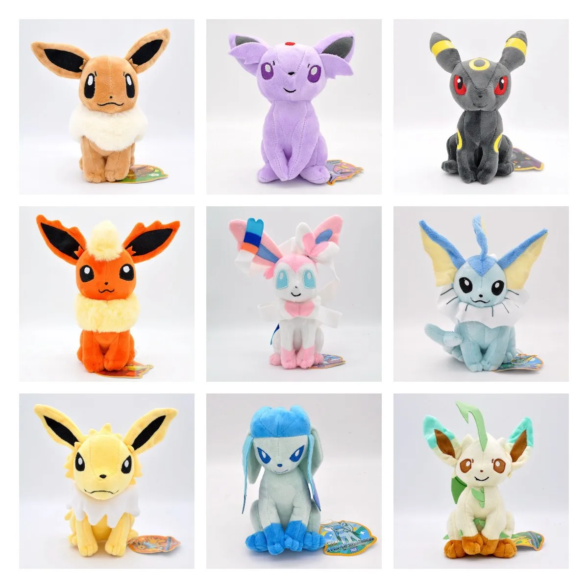 20Cm Originale Pokemon Eevee Eeveelution Sylvion Vaporeon Jolteon Espeon Umbreon Peluche Pikachu Peluche Regalo