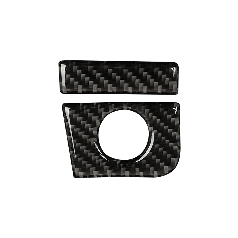 Carbon Fiber Interior Co-Pilot Storage Box Switch Panel Cover Trim Stickers