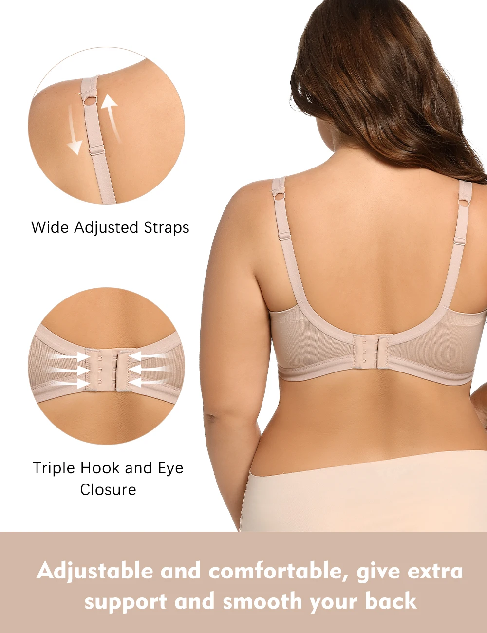 Seamless Bra Women Comfort Wireless Full-Coverage Bras Female Push Up Sexy Lingerie Underwear Wide Shoulder Straps Intimates