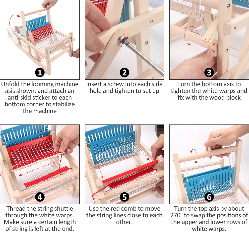 Mini Wooden Weaving Loom 5