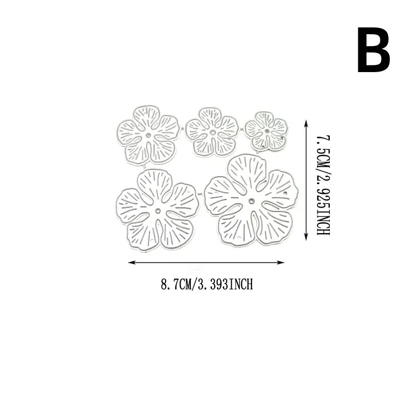 Flower Metal Cutting Dies Stencil Template Die Cut Scrapbooking Embossing Dies Art Decoation Craft Knife Mold