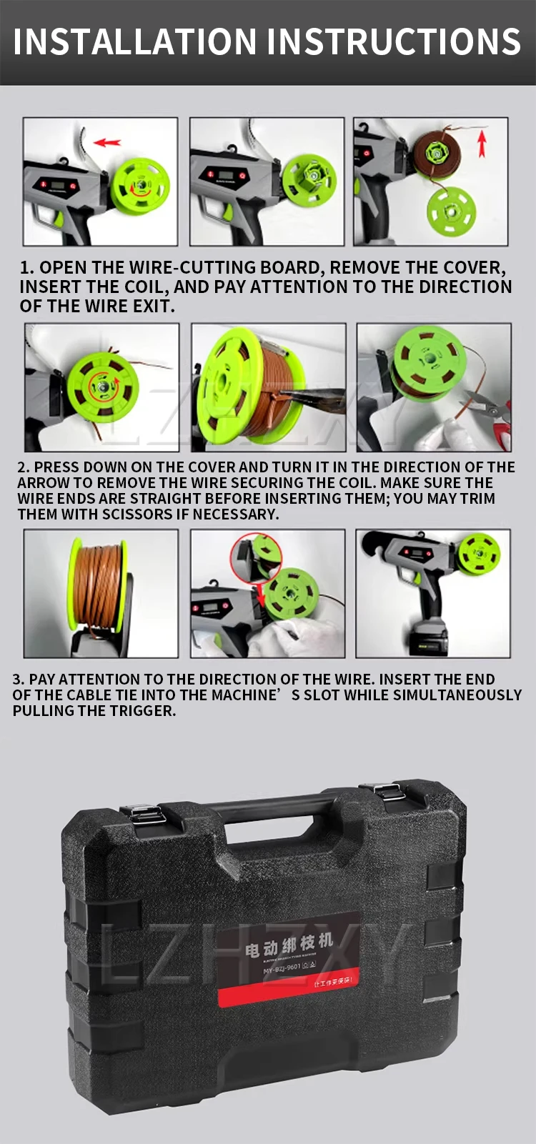 Automatic Electric Plant Tying Tool | Garden Vine Tying Machine for Grapes, Toma