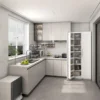 Tall Kitchen Pantry Storage Cabinet with Drawer and Adjustable Shelves Pantry Cabinet for Kitchen Bathroom or Hallway White 5
