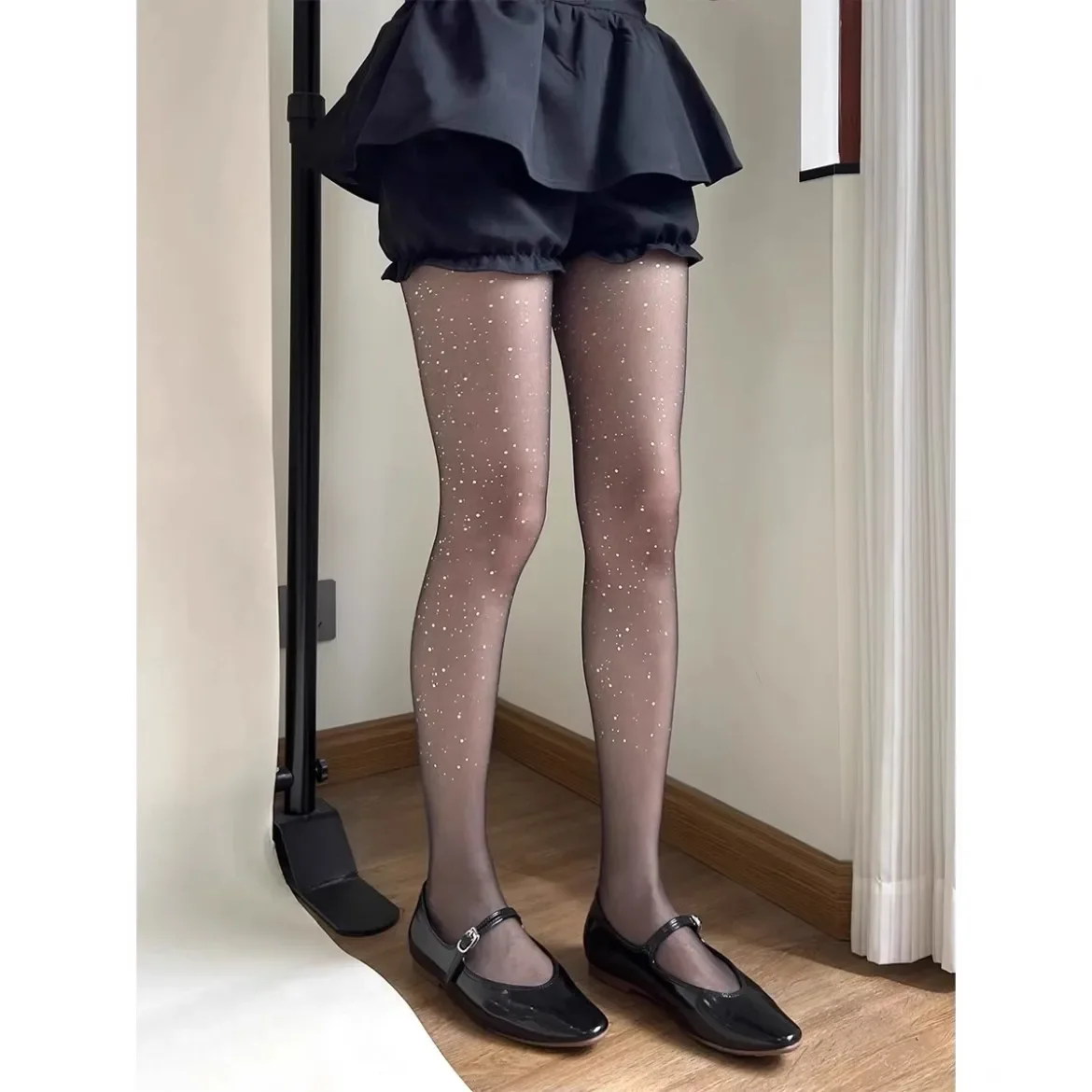 Bling Strass Strumpfhosen Frauen Sexy Diamant Fishnet Lange Socke Atmungsaktive Ultradünne Seidenstrumpf Mädchen Anti Snag Glänzende Strumpfhosen – Detail 15