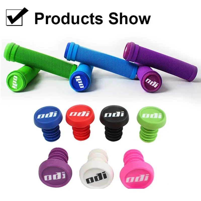 Colorful Anti-Slip Bicycle Handlebar Grip Caps - 1 Pair