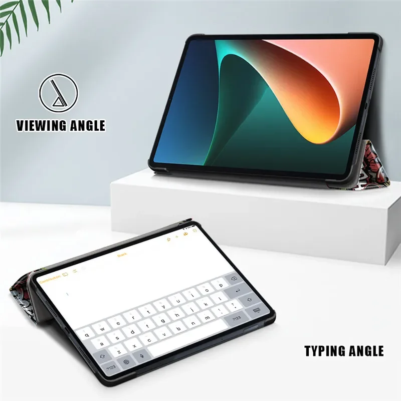 Tablet Case for Xiaomi Pad 5 11 inch Magnetic Shockproof Cover For XiaoMi Mi Pad 5 Pro Painted Trifold Shell+Film+Stylus