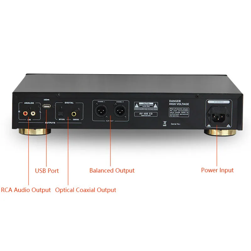 Fever-grade CD Player HD Lossless Audio Decoding HIFI Record Player Digital Fiber Coaxial Balance Interface HD DTS CD Playback