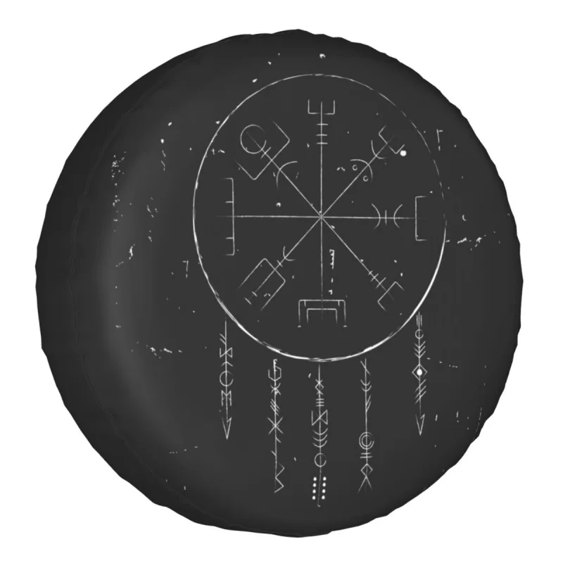 

Rune Dream Catcher Spare Tire Cover Case for Mitsubishi Pajero Norse Mythology Viking Car Wheel Protectors Accessories