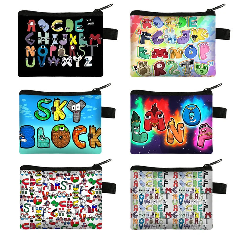 Alphabet Lore Coin Purse, Cartoon Letter Bags, Zipper Wallet