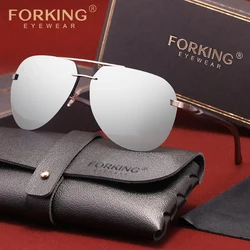 Stylish Polarized UV400 Protective Driving Glasses - Large Frame Fashion Eyewear (Gun Silvery)