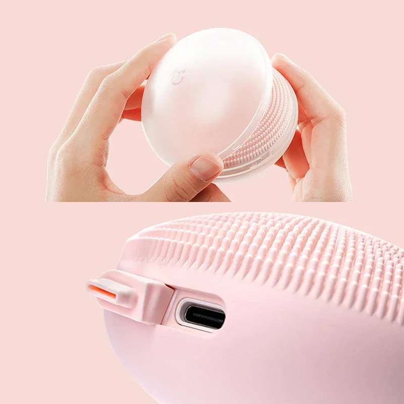 Xiaomi Mijia Smart Electric Facial Cleanser Massage Brush Silicone Sonic Face Deep Cleansing IPX7 Waterproof Skin Cleaning Tool