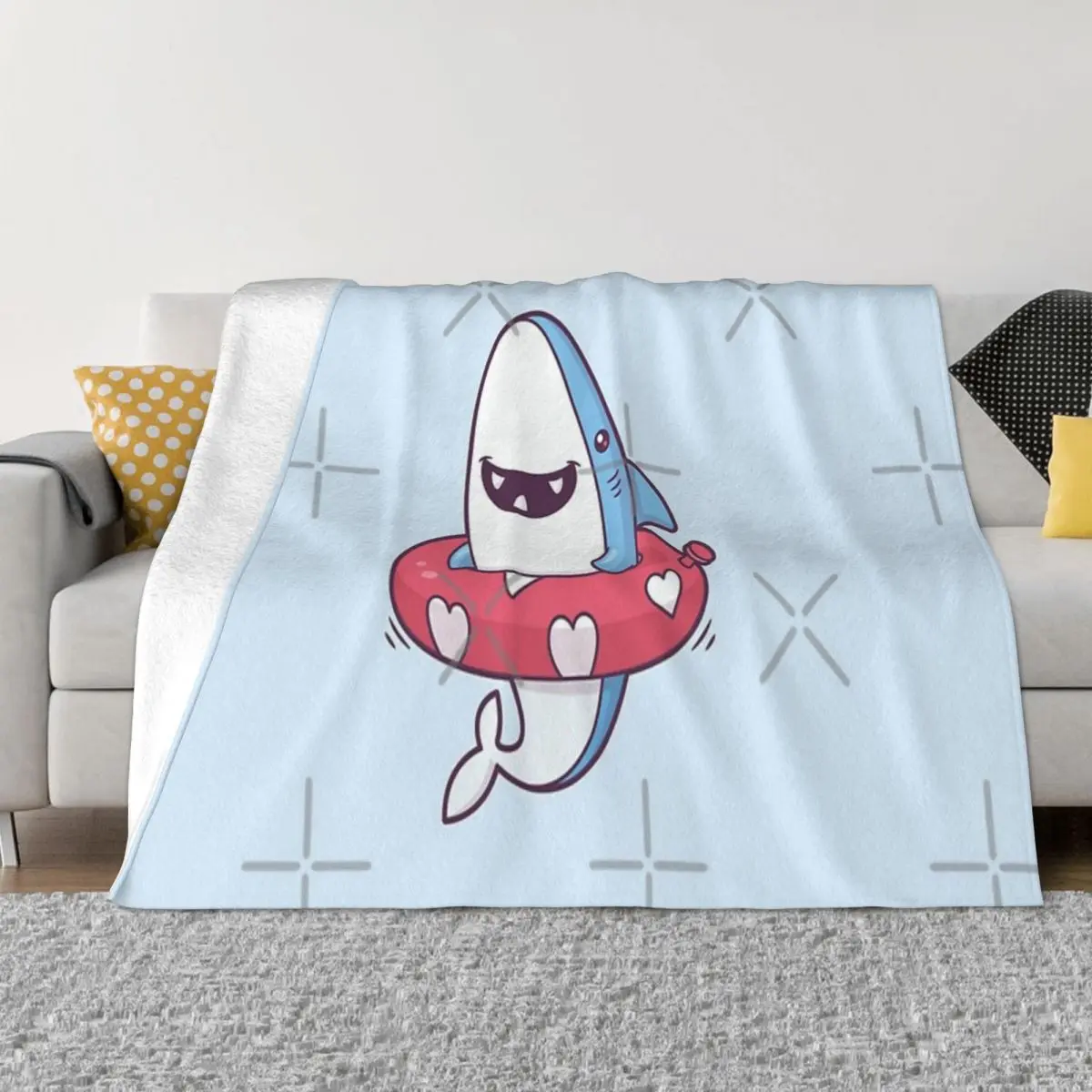 Shark Summer Fun Coperta Copriletto Sul Letto Ragazza Sul Letto