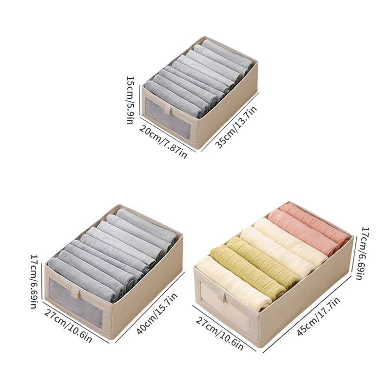 1PC Fabric Window Cotton Linen Storage Box Wardrobe Storage And Arrangement Large Clothing Storage Box Toys Can Be Folded 6