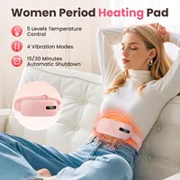 5 Modes Electric Heating Vibration Waist Massage Belt Smart Warm Palace Women Menstrual Heating Pad for for Cramps Period Relief 2