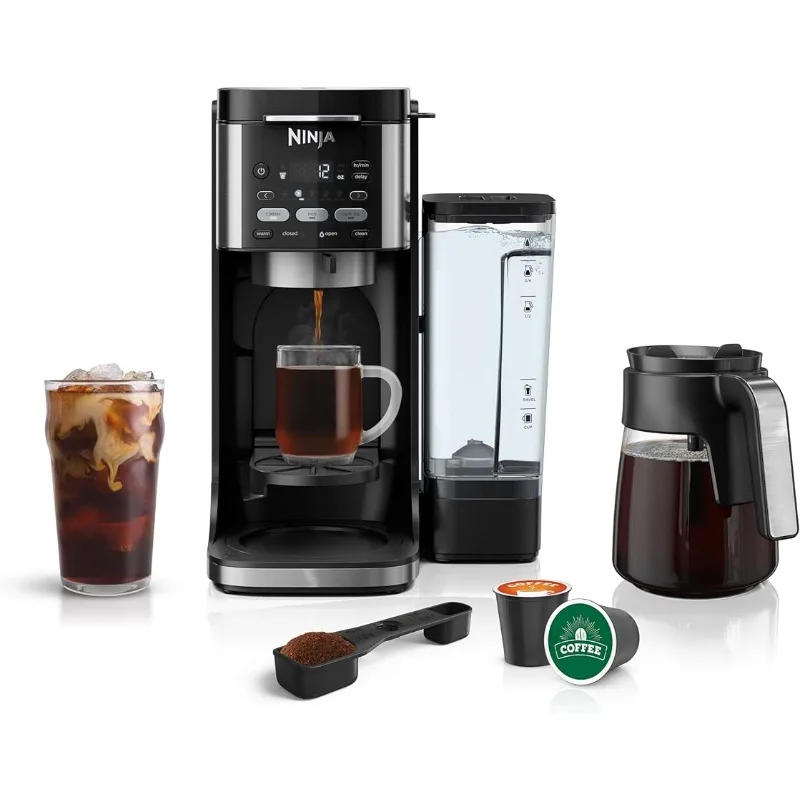 

Ninja CFP101 DualBrew Hot & Iced Coffee Maker, Single-Serve, compatible with K-Cups & 12-Cup Drip Coffee Maker, Black