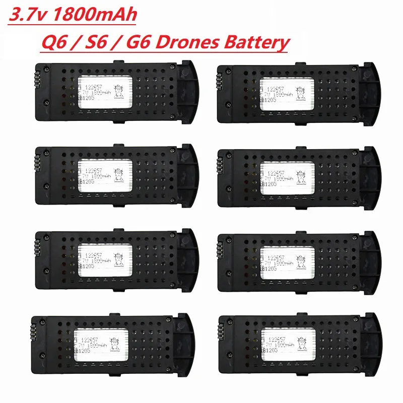 

Q6 Drones Battery 3.7V 1800mAh for G6 S6 8K RC Quadcopter Spare Parts For G6 Pro Rechargeable Lipo Battery