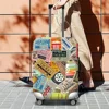 Luggage Cover 18-32 Inch Elastic Suitcase Cover Full Body Print Dustproof Suitcase Protective Case Travel Accessories 5
