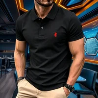Polo homme 100 % coton pur, marque haut de gamme 2026, manches courtes, mode été, broderie poney de luxe, haut de golf, t-shirt décontracté 4