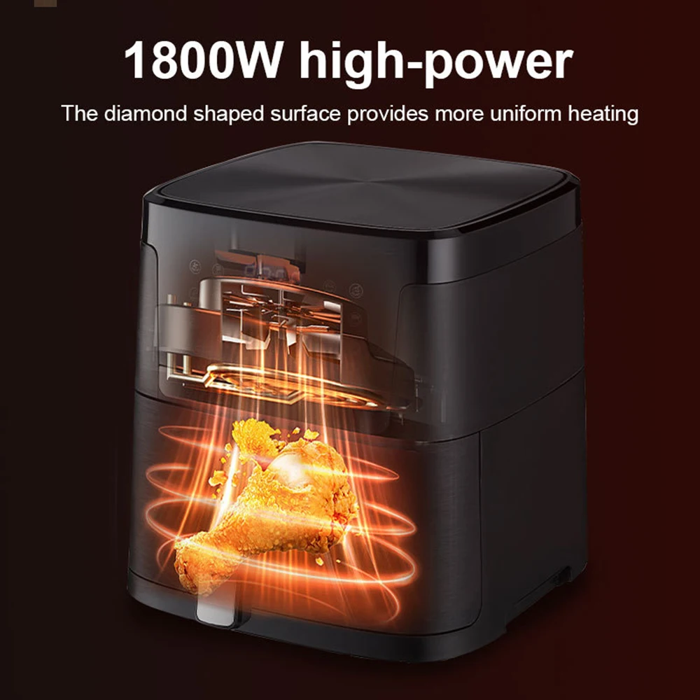 Multi-function Touch Screen 8.5L Large Capacity Air Fryer Non-stick Coating and Portable Timer Electric Oven 5