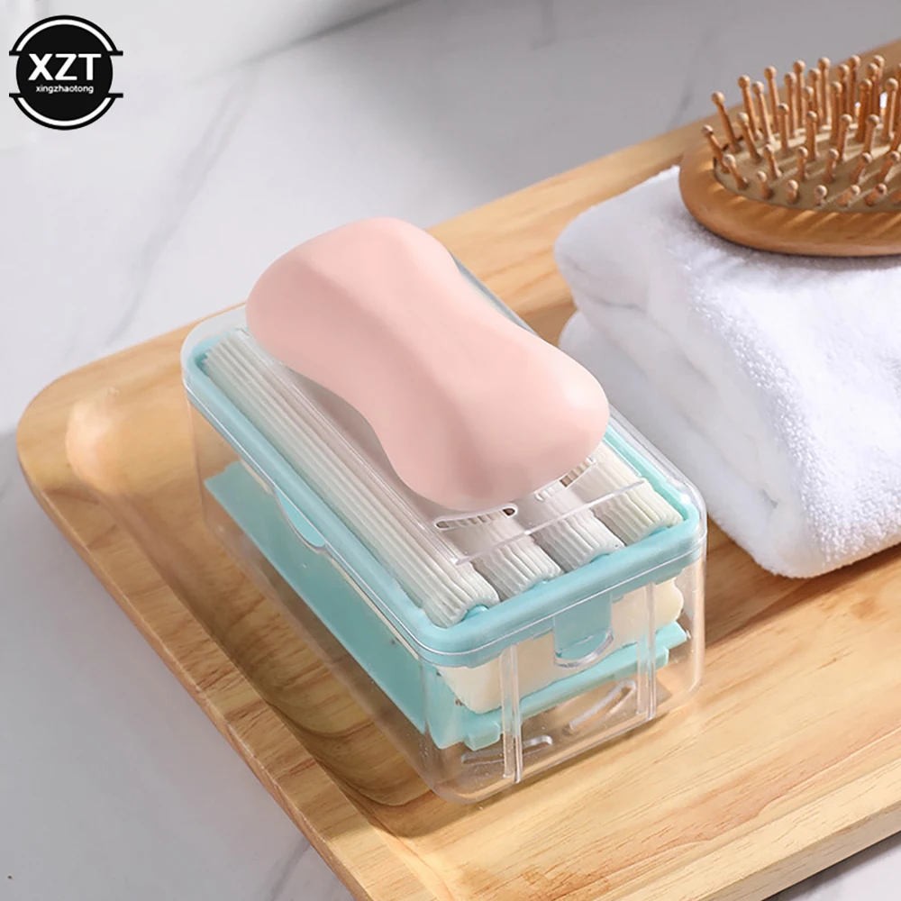Description Picture 5 of itemSoap Dish Holder Multifunctional Soap Box Bathroom Roller Type Laundry Soap Drain Box Non-slip Foam Bubbler for Washing Cleaning
