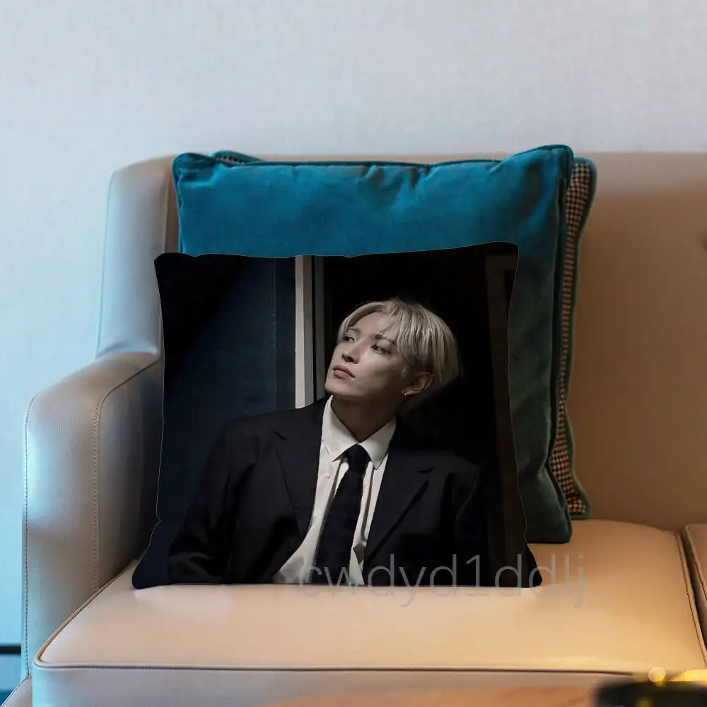 A-Ateez Hongjoong Kissenbezug aus Kurzplüsch, Sofa-Dekoration, Geschenk für Zuhause, doppelseitig bedrucktes Kissen – Detail 10