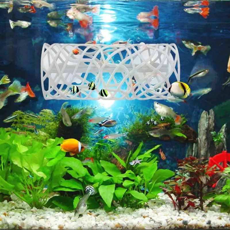 Fish Guppy Tank Shrimp Shelter Hollow Tunnel Swim Tube for Betta Decorative Space Saving Betta Hammock Fish Tank Accessories