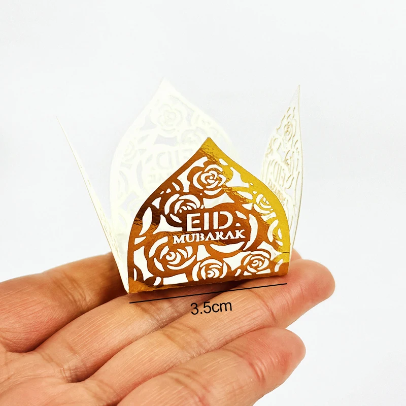 10-50pcs eid mubarak čokoláda wrappers mini bankovnictví kelímky dort liniové ramadánu bonbóny dar obaly skříňka eid večírek dekorace zásoby