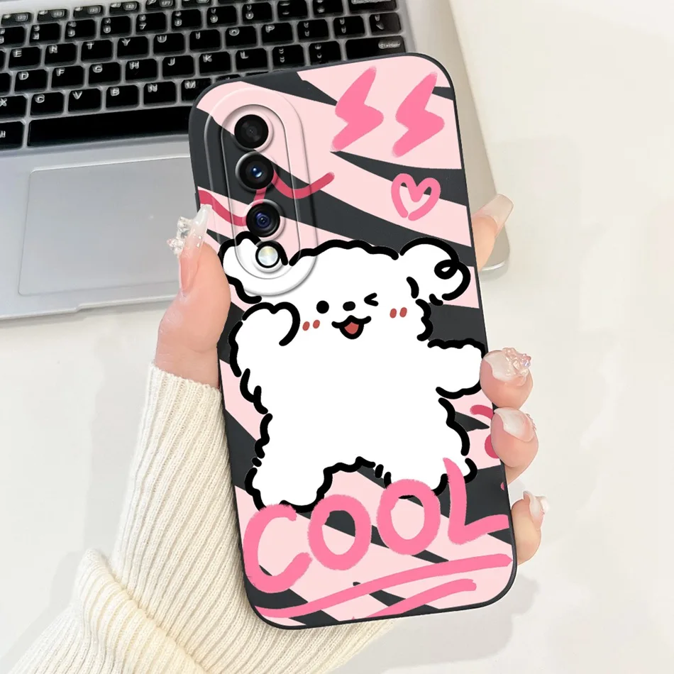Cute Panda & Rabbit Cartoon Soft Silicone Shockproof Case - Fits Select Honor Models