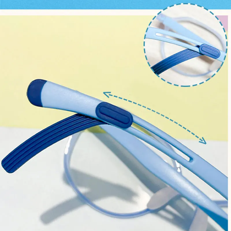 56565 Fashionable Kid Anti Blue Light Glasses Color Frames Children's Computer Eyeglasses Can Be Paired with Myopia Glasses