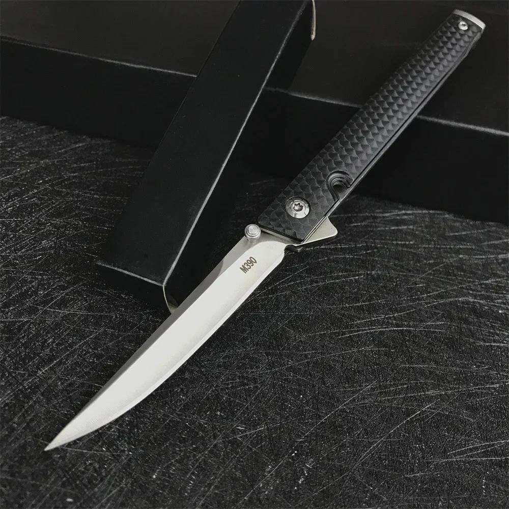 Description Picture 3 of itemSelf-defense Slim CEO Pocket Flipper Folding Knife Nylon Wave Fiber Handle Outdoor Tactical Knives Camping Hunting EDC Tool
