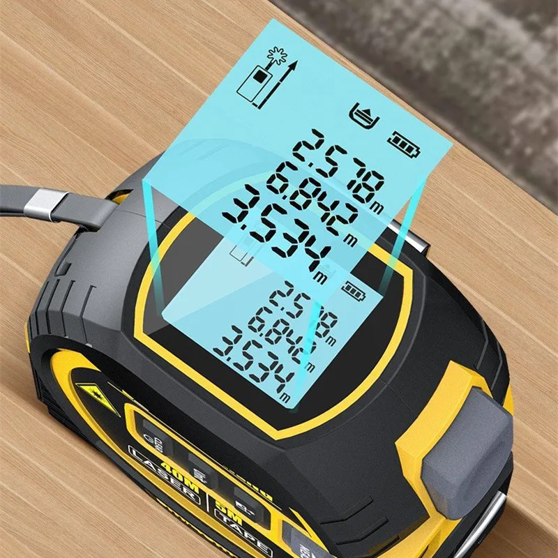 Homemastertools 3 In 1 Infrared Laser Tape Measuring Instrument