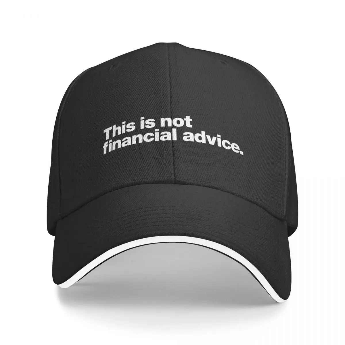 

This is not financial advice (white) Baseball Cap Sun Hat For Children Big Size Hat Vintage Girl'S Hats Men's