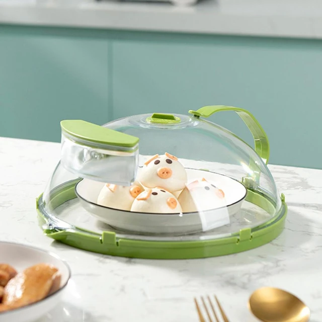 Microwave Food Cover Splatter Proof Heat Resistant Rotatable Vented Hole  Clear Oven Food Dish Cover Lid