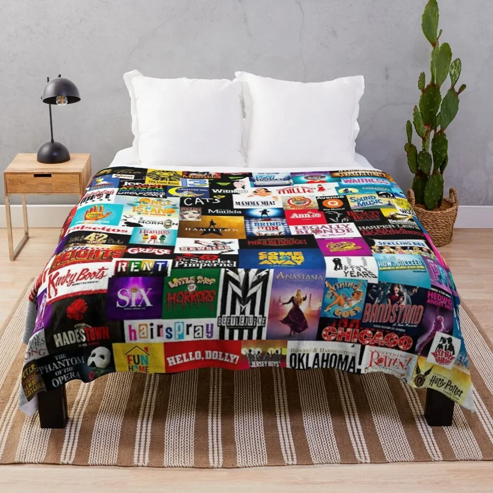 

music show logo Throw Blanket Blankets For Sofas Thermal Flannel Fabric Fluffy Shaggy Blankets