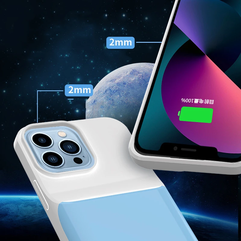 15W Fast Wireless Charging Battery Case for iPhone13mini 13 Pro Max 5000/10000mAh Power Bank Mobile Phone Cover Charging Case good power bank Power Bank