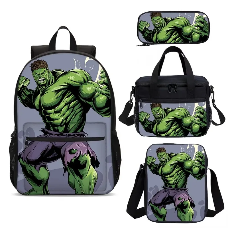 The Hulk Kids School Backpack Set Shoulder Bag Lunch Box Crossbody Bag Pencil Case 5
