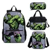 The Hulk Kids School Backpack Set Shoulder Bag Lunch Box Crossbody Bag Pencil Case 5