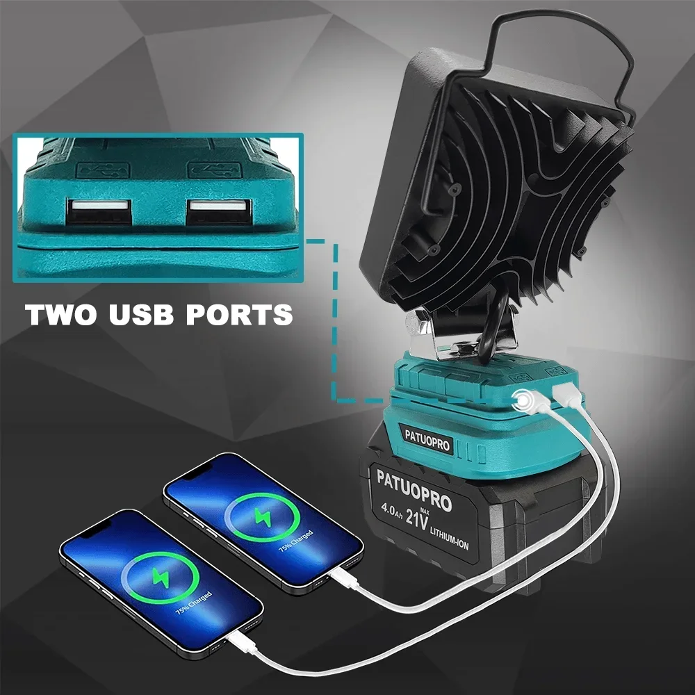64 LED Cordless Work Light 4" Jobsite Spotlight Handheld Rechargeable Flashlight For Makita 18V Battery (No Battery) PATUOPRO Portable Spotlight Portable Flashlight Portable Work Lights Portable Work Light Portable Torch