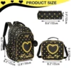 3PCS Kids Backpacks for Girls Cute Girls Backpacks Set with Lunch Box Pencil Case Elementary Students School Bag Kids Travel Bag 2