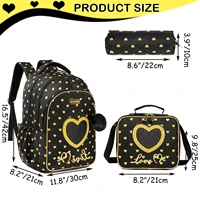 3PCS Kids Backpacks for Girls Cute Girls Backpacks Set with Lunch Box Pencil Case Elementary Students School Bag Kids Travel Bag 2