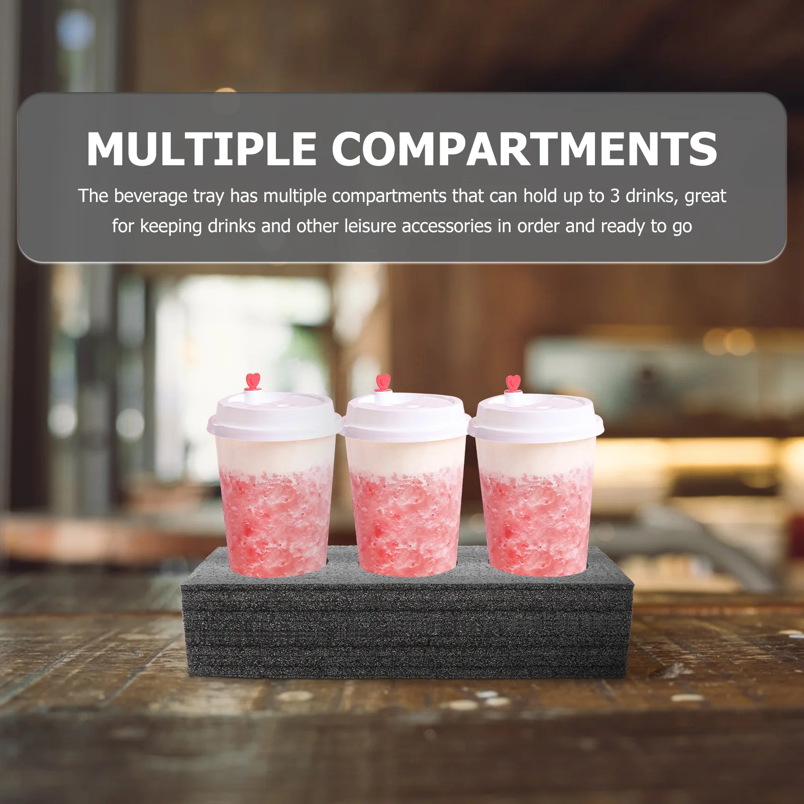 2 Pcs Drink Carrier Tray Takeout Cup Tray Car Cup Carriers Milk Tea Drink Holder Bracket Foam Holder