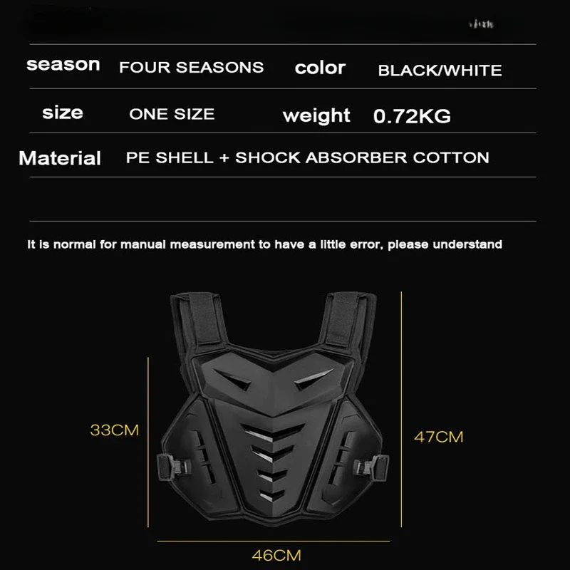 Moto Body Racing Anti Fall Armor And Protective Gear Motorcycle Vest Back Chest Protector Off-Road Dirt Bike Protective Gear