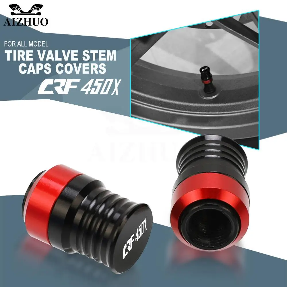 

For Honda CRF450X 2005-2021 Motorcycle Wheel Tire Valve Stem Caps Airtight Covers CRF450 450X 2020 2019 2018 2017 2016 CRF 450 X