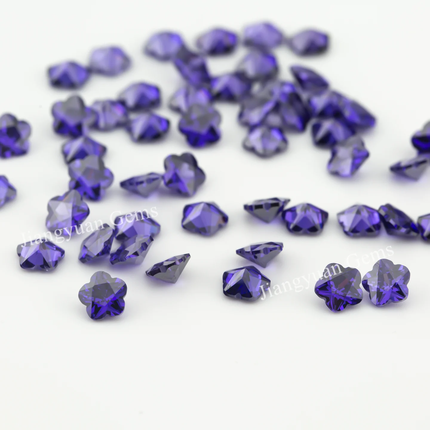 Größe 3x3mm ~ 10x10mm 5A Zirkon Blumenform Verschiedene Farben Zirkonia Stein Lose CZ Synthetischer Edelstein für die Schmuckherstellung – Detail 19