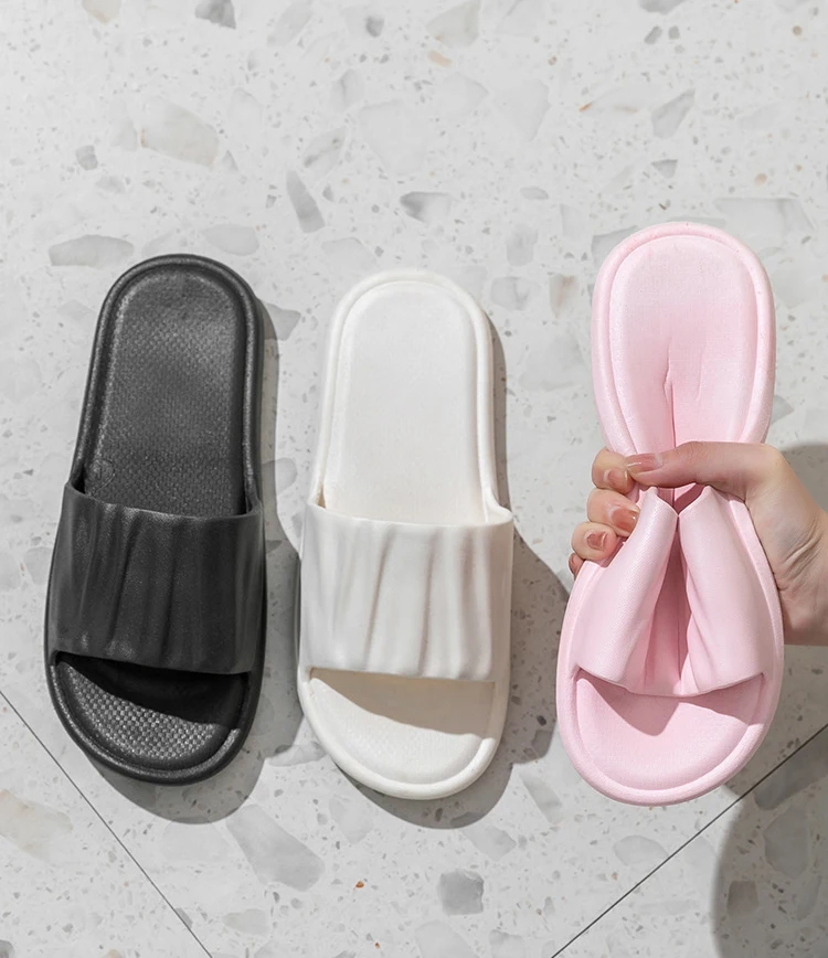 2022 Fashion Slippers Women Home Summer Guests Bath Bathroom PVC Good-looking Non-slip Slipper Indoor Ladies Shoes Hotel Sandals