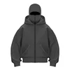 Balaclava Men Zip Hoodie Winter Warm Casual Sweatshirt Y2K with Hooded Face Mask Zipper Design Sports Jacket Outdoor Activities 5