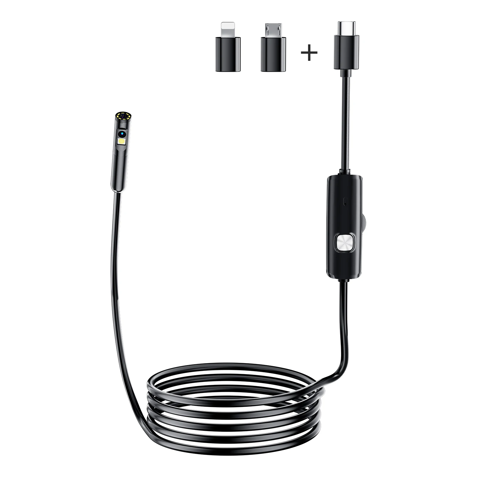 3in1 2MP 8MM 1080P USB for Android ISO Dual Lens Endoscope Camera CMOS Borescope Inspection Otoscope Camera Digital Microscope 5